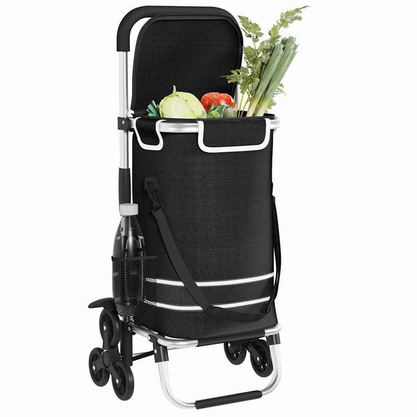 Schwarzer Einkaufswagen Oxford-Stoff