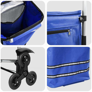 Blauer Einkaufswagen Oxford-stoff