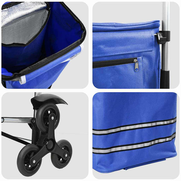 Blauer Einkaufswagen Oxford-stoff