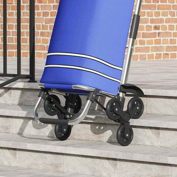 Blauer Einkaufswagen Oxford-stoff