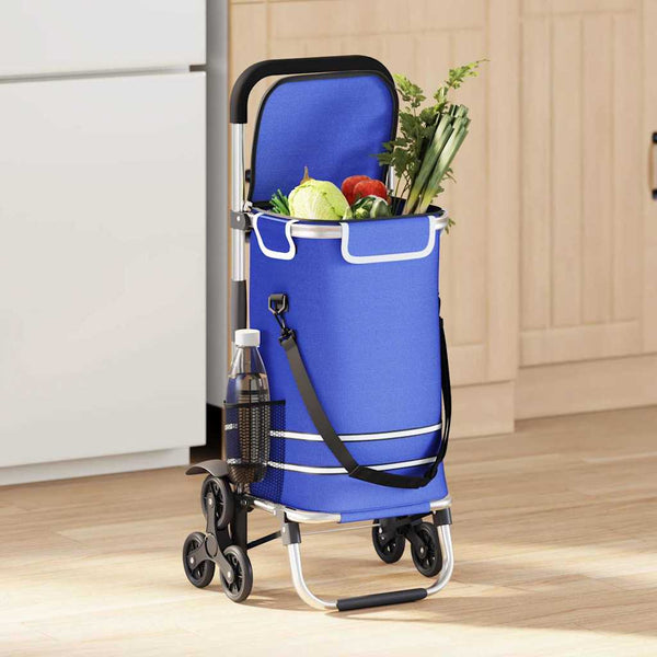 Blauer Einkaufswagen Oxford-stoff