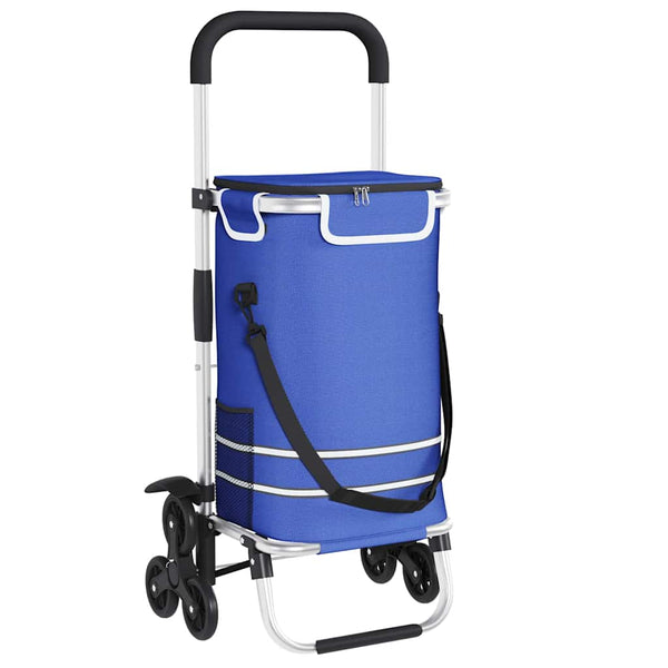 Blauer Einkaufswagen Oxford-stoff