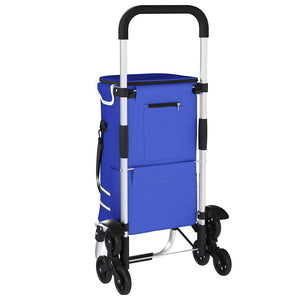 Blauer Einkaufswagen Oxford-stoff