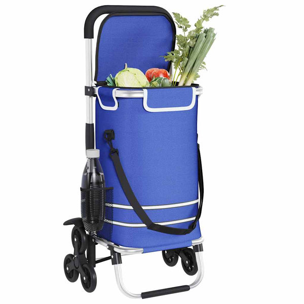 Blauer Einkaufswagen Oxford-stoff