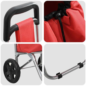 Roter Einkaufswagen Oxford-stoff 35x28x92cm