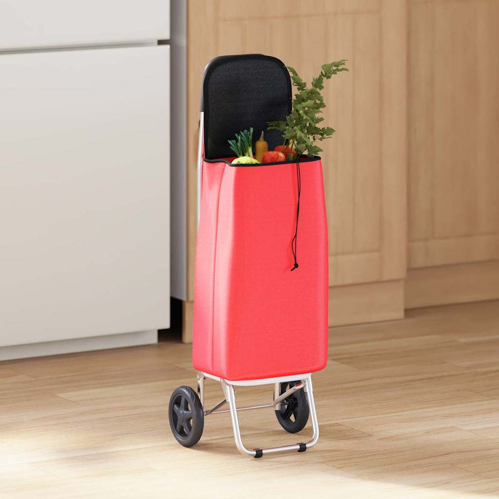 Roter Einkaufswagen Oxford-stoff 35x28x92cm
