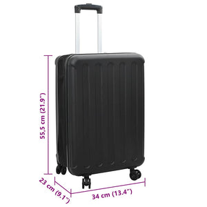 Schwarzer ABS Koffer mit Schloss 55,5cm