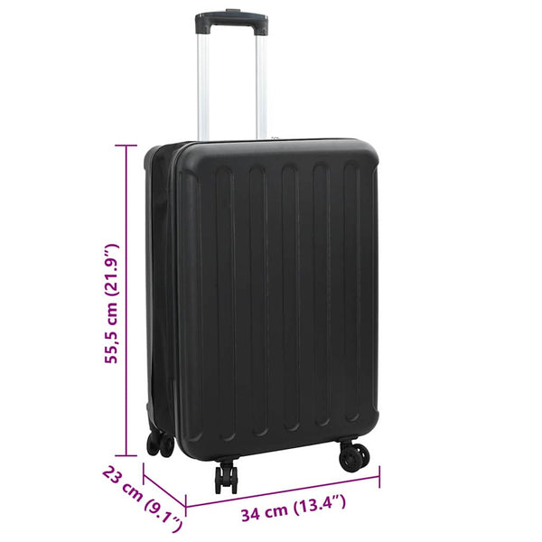 Schwarzer ABS Koffer mit Schloss 55,5cm