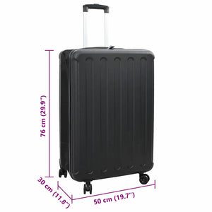 Schwarzer Koffer mit Schloss, 76 cm