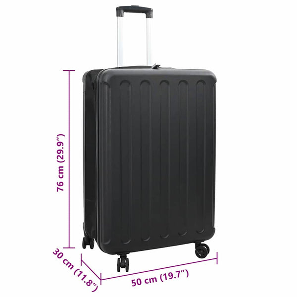 Schwarzer Koffer mit Schloss, 76 cm