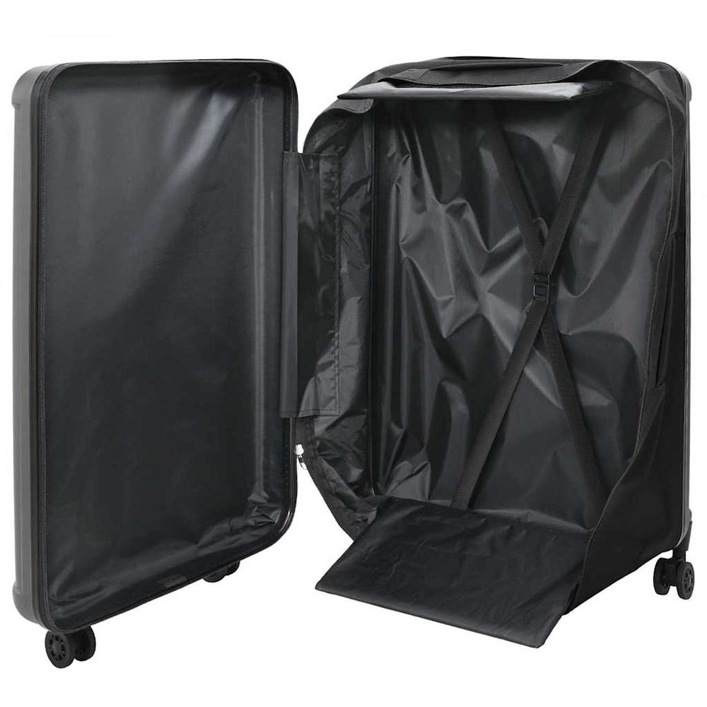 Dunkelgrauer ABS-Koffer mit Schloss, 76 cm