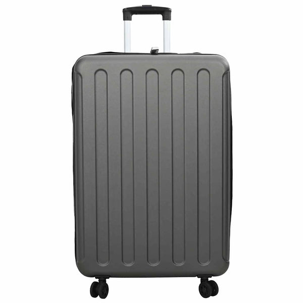 Dunkelgrauer ABS-Koffer mit Schloss, 76 cm
