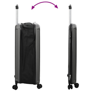 Dunkelgrauer ABS-Koffer mit Schloss, 76 cm