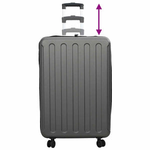 Dunkelgrauer ABS-Koffer mit Schloss, 76 cm