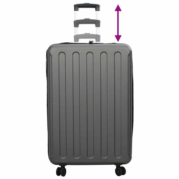 Dunkelgrauer ABS-Koffer mit Schloss, 76 cm