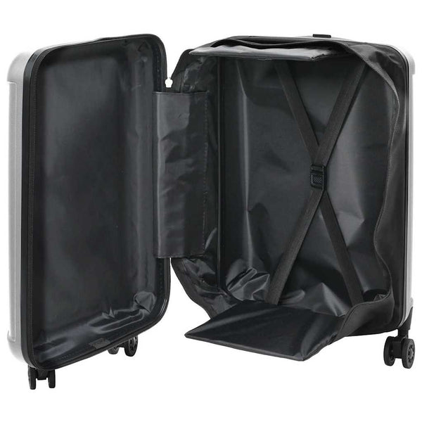 Silberner Koffer mit Schloss, 55,5 cm