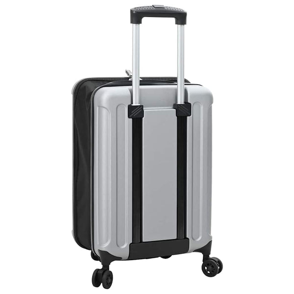 Silberner Koffer mit Schloss, 55,5 cm