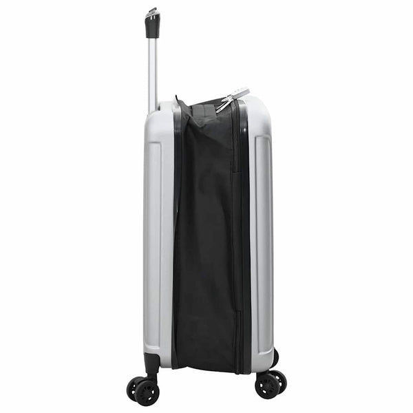 Silberner Koffer mit Schloss, 55,5 cm