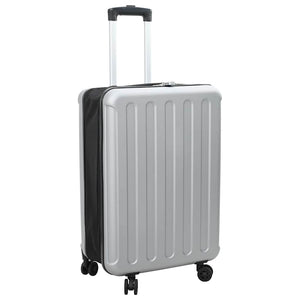 Silberner Koffer mit Schloss, 66 cm