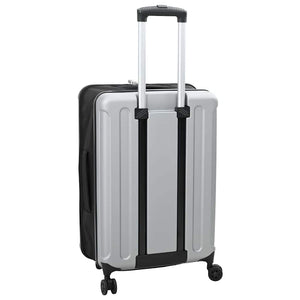 Silberner Koffer mit Schloss, 66 cm