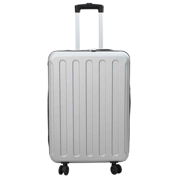 Silberner Koffer mit Schloss, 66 cm
