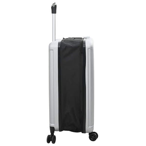 Silberner Koffer mit Schloss, 66 cm