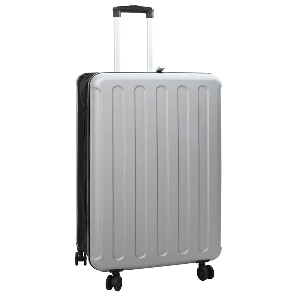 Silberner ABS-Koffer mit Schloss 76 cm