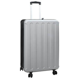 Silberner ABS-Koffer mit Schloss 76 cm
