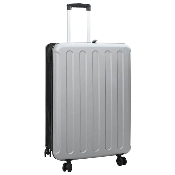 Silberner ABS-Koffer mit Schloss 76 cm