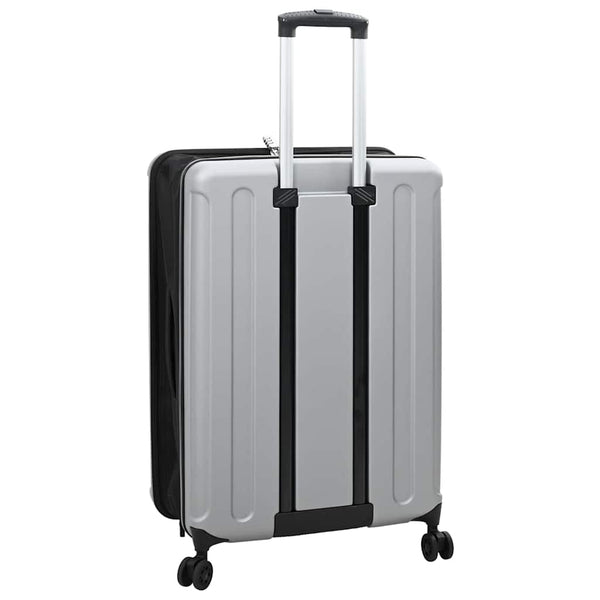 Silberner ABS-Koffer mit Schloss 76 cm