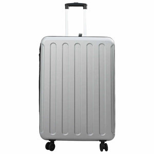 Silberner ABS-Koffer mit Schloss 76 cm