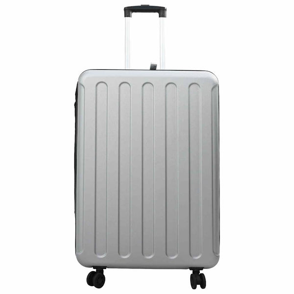 Silberner ABS-Koffer mit Schloss 76 cm