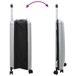 Silberner ABS-Koffer mit Schloss 76 cm