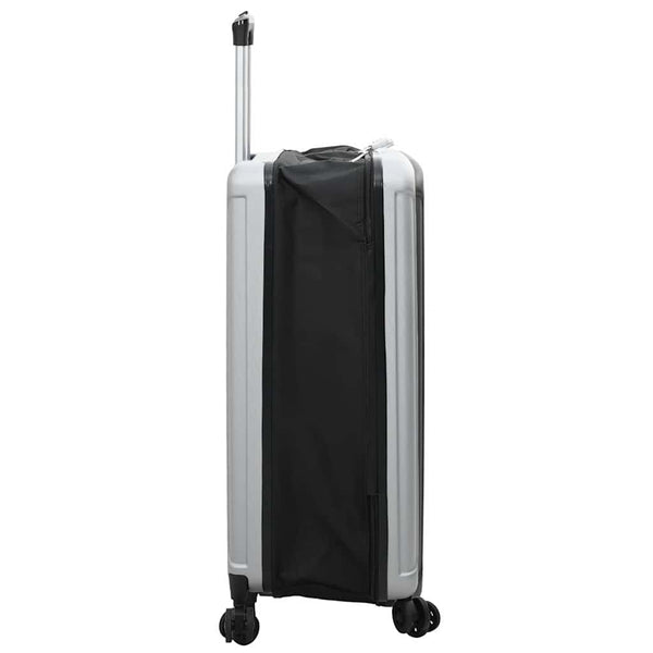 Silberner ABS-Koffer mit Schloss 76 cm