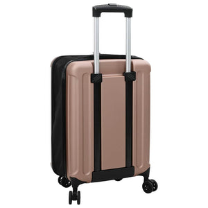 Roségoldener Reisekoffer mit Schloss