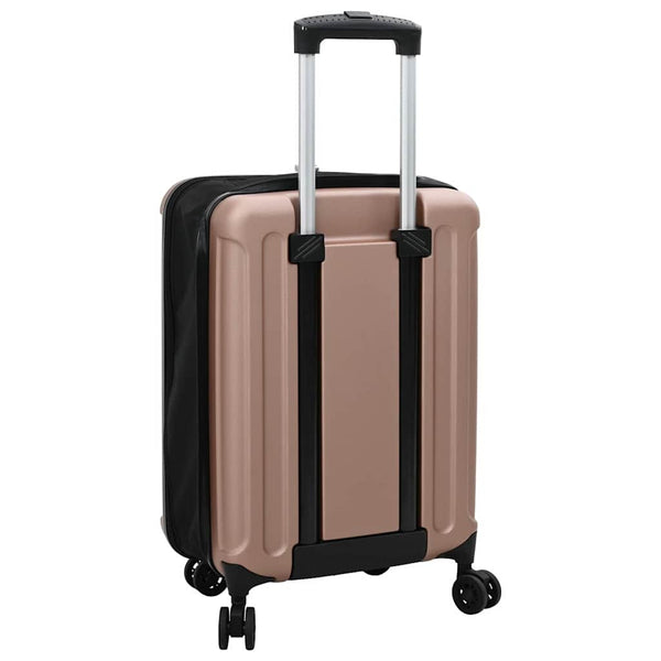 Roségoldener Reisekoffer mit Schloss