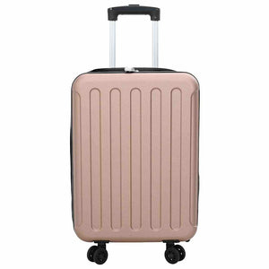 Roségoldener Reisekoffer mit Schloss