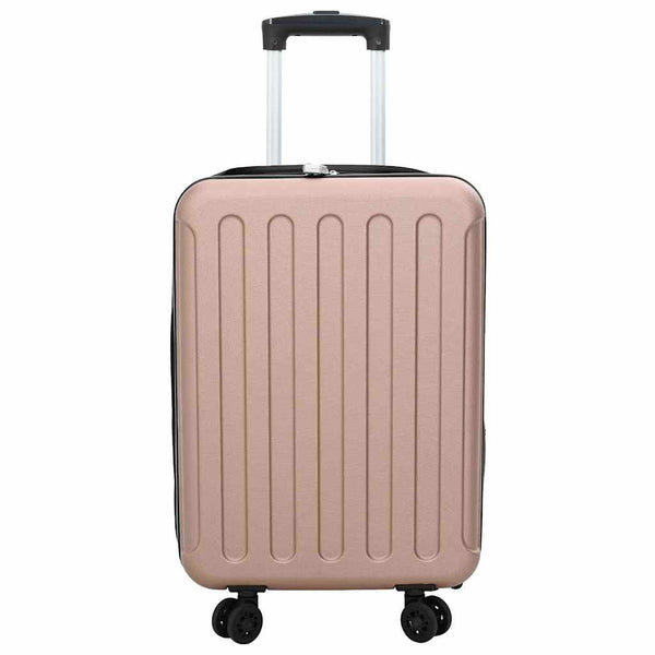 Roségoldener Reisekoffer mit Schloss