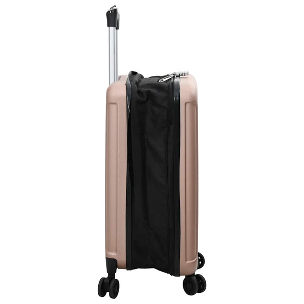 Roségoldener Reisekoffer mit Schloss