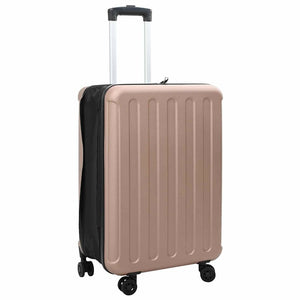 Roségoldener ABS-Koffer mit Schloss, 66 cm