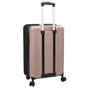 Roségoldener ABS-Koffer mit Schloss, 66 cm