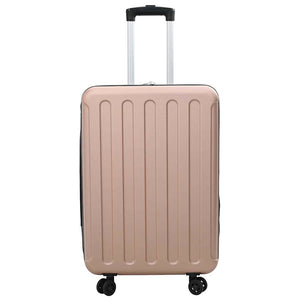 Roségoldener ABS-Koffer mit Schloss, 66 cm