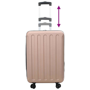 Roségoldener ABS-Koffer mit Schloss, 66 cm