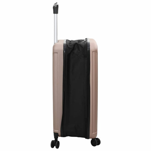 Roségoldener ABS-Koffer mit Schloss, 66 cm
