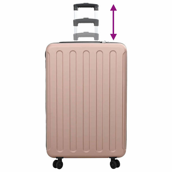 Roségoldener Reisekoffer mit Schloss