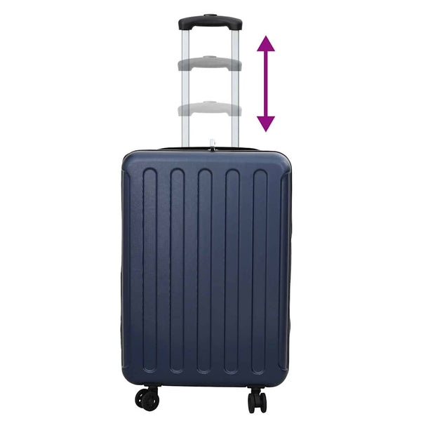 Dunkelblauer ABS Koffer mit Schloss, 66 cm
