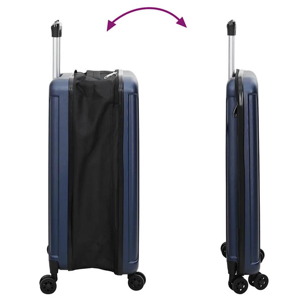 Dunkelblauer ABS Koffer mit Schloss, 66 cm