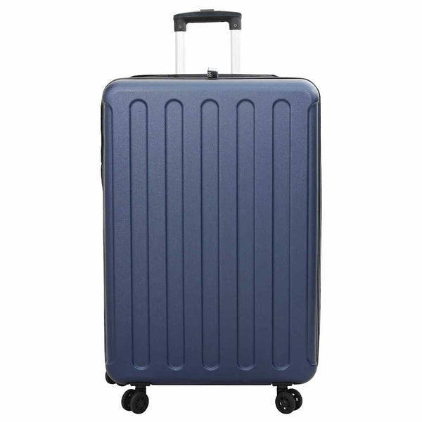 Dunkelblauer ABS-Koffer mit Schloss, 76 cm