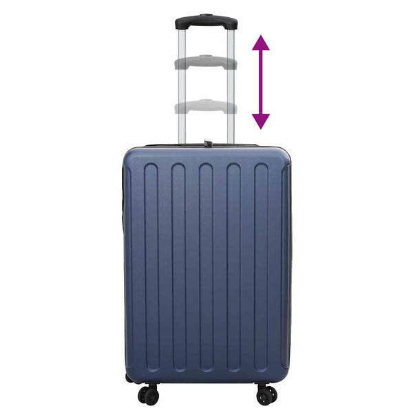 Dunkelblauer ABS-Koffer mit Schloss, 76 cm