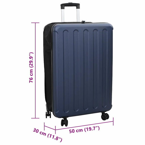 Dunkelblauer ABS-Koffer mit Schloss, 76 cm
